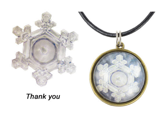 Water Crystal Zeta Pendant of “Thank you”